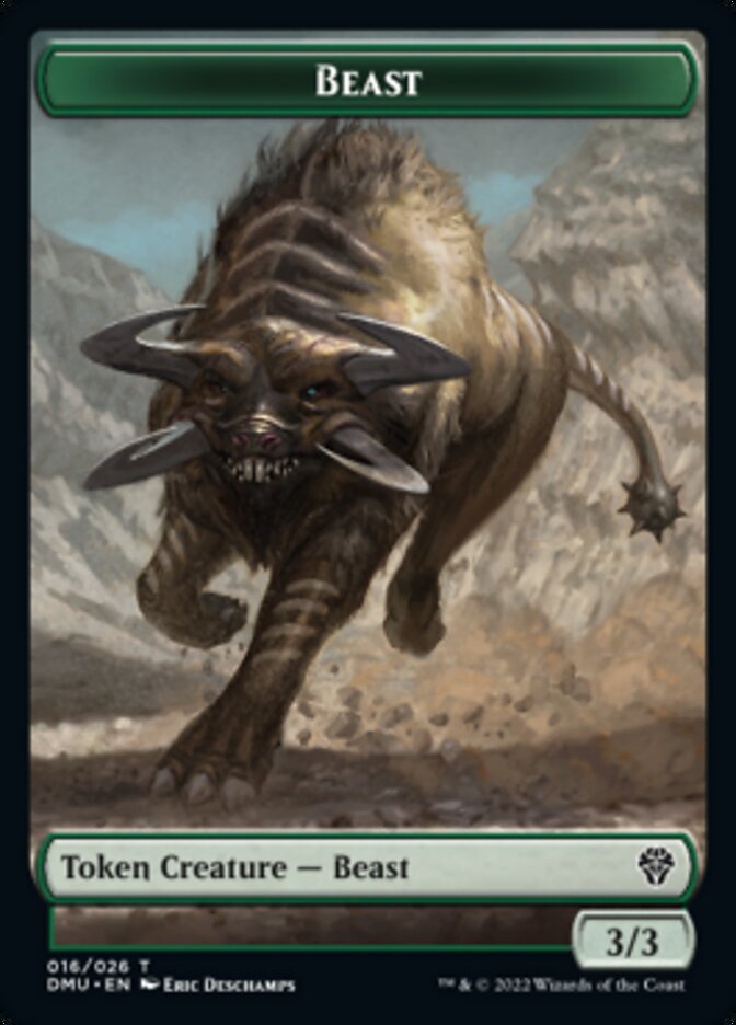 Kavu // Beast Double-sided Token [Dominaria United Commander Tokens] | Gam3 Escape