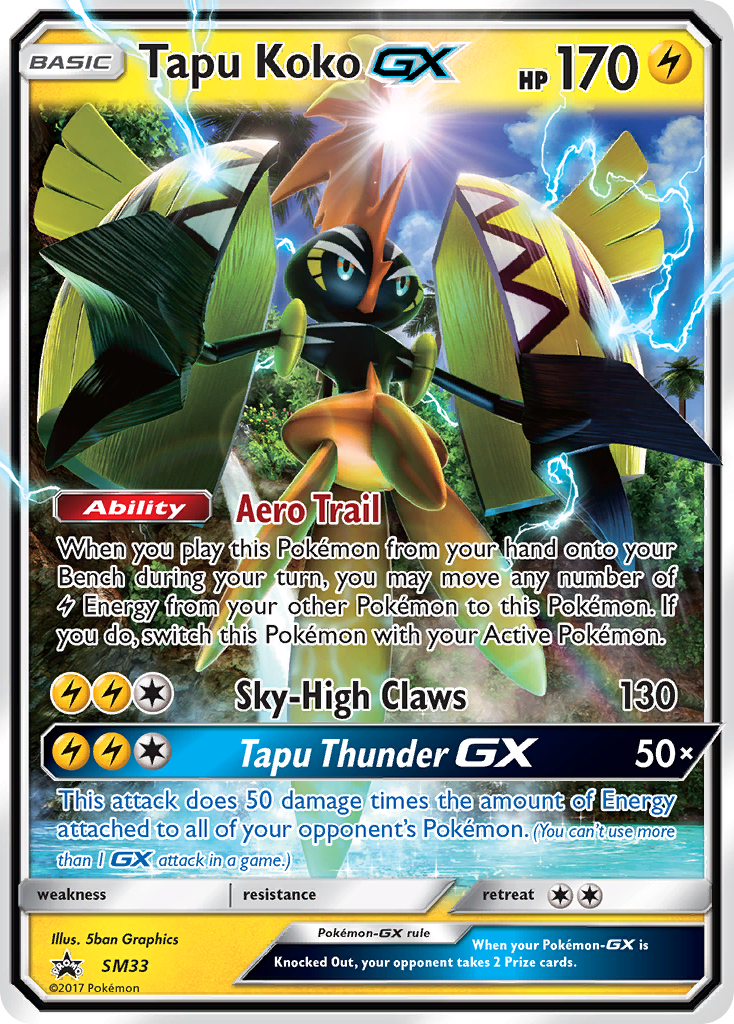 Tapu Koko GX (SM33) [Sun & Moon: Black Star Promos] | Gam3 Escape