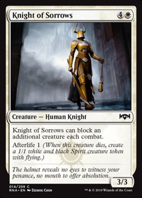 Knight of Sorrows [Ravnica Allegiance] | Gam3 Escape