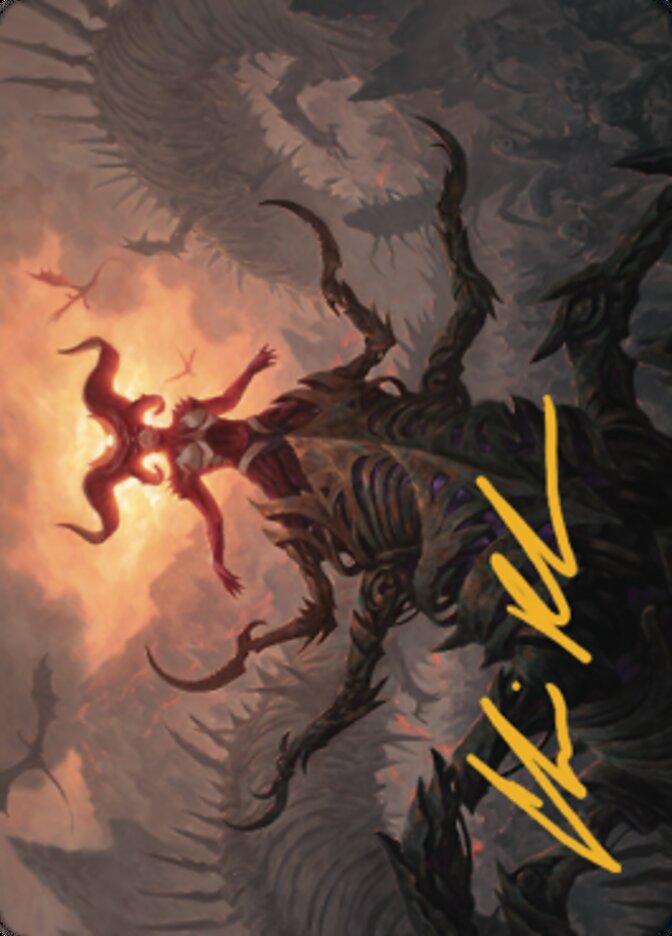 Sheoldred, the Apocalypse Art Card (Gold-Stamped Signature) [Dominaria United Art Series] | Gam3 Escape