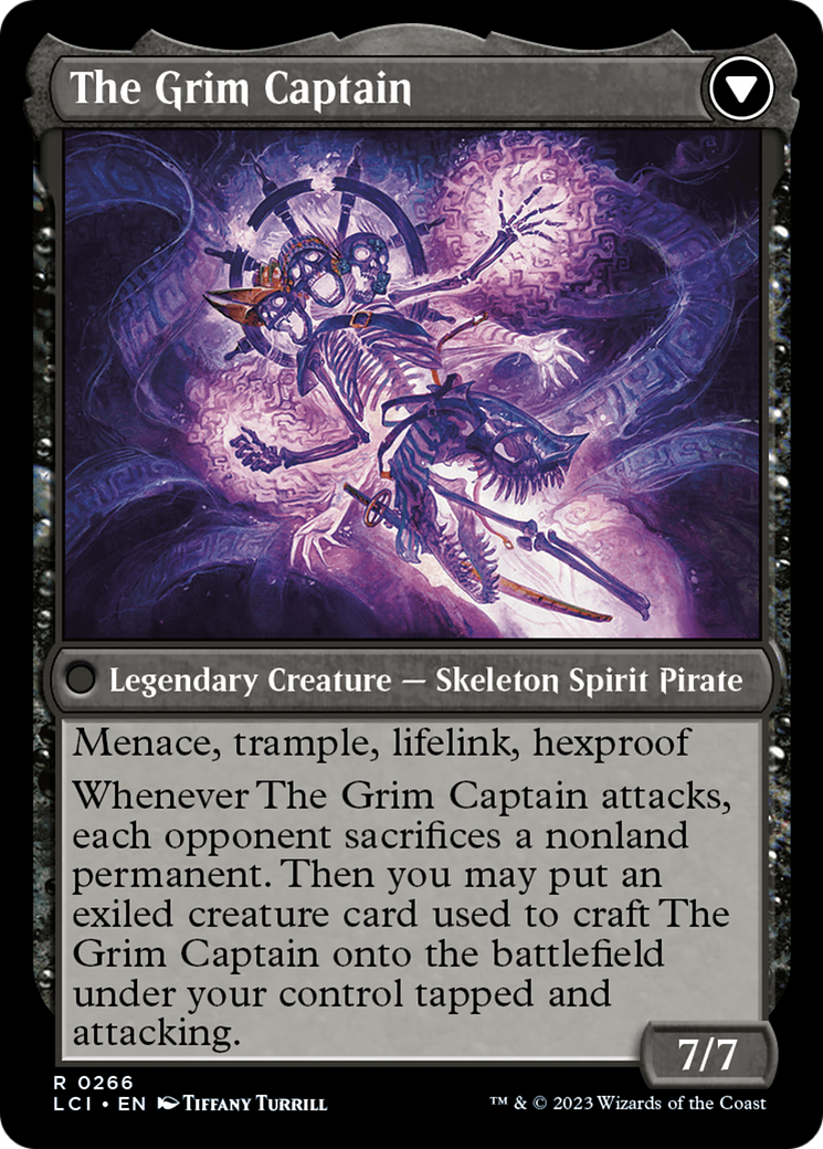 Throne of the Grim Captain // The Grim Captain [The Lost Caverns of Ixalan Prerelease Cards] | Gam3 Escape