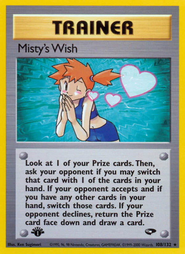 Misty's Wish (108/132) [Gym Challenge 1st Edition] | Gam3 Escape