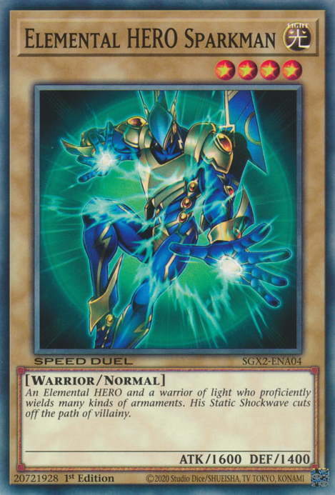 Elemental HERO Sparkman [SGX2-ENA04] Common | Gam3 Escape