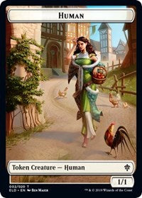 Human // Food (16) Double-sided Token [Throne of Eldraine Tokens] | Gam3 Escape