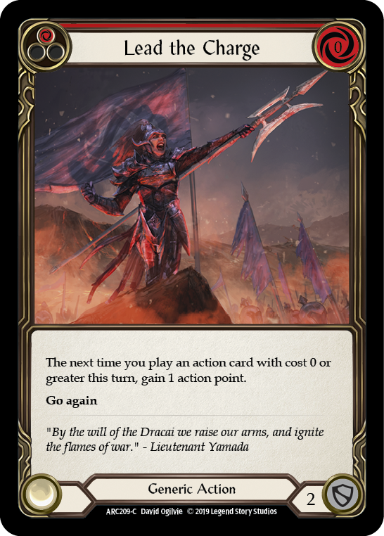 Lead the Charge (Red) [ARC209-C] 1st Edition Rainbow Foil | Gam3 Escape