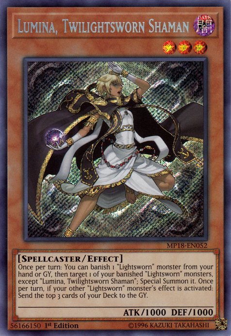 Lumina, Twilightsworn Shaman [MP18-EN052] Secret Rare | Gam3 Escape