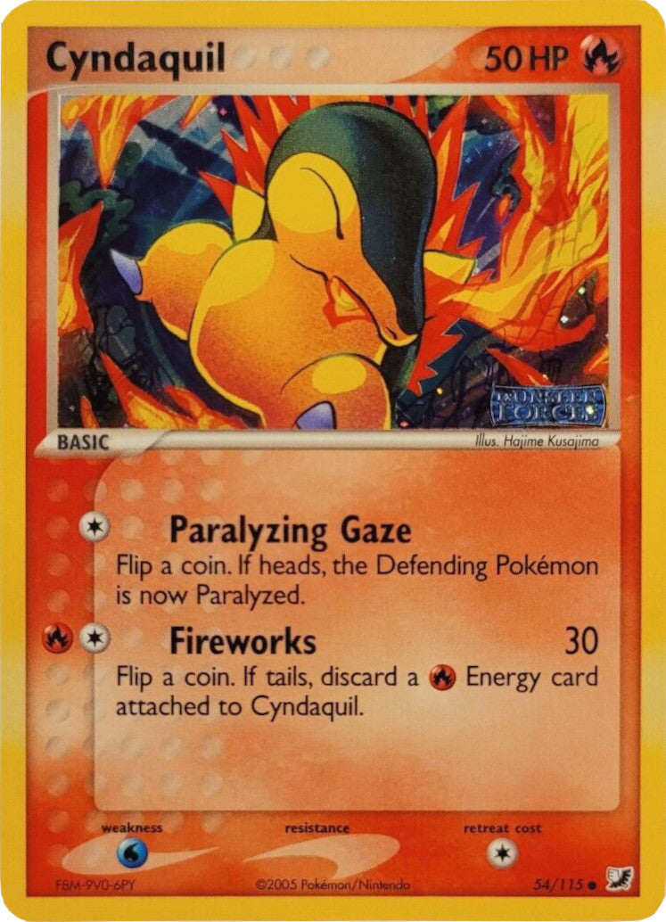 Cyndaquil (54/115) (Stamped) [EX: Unseen Forces] | Gam3 Escape
