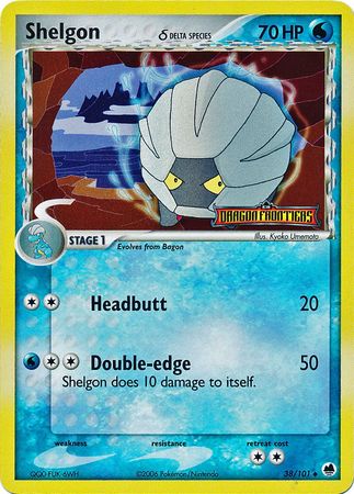 Shelgon (38/101) (Delta Species) (Stamped) [EX: Dragon Frontiers] | Gam3 Escape