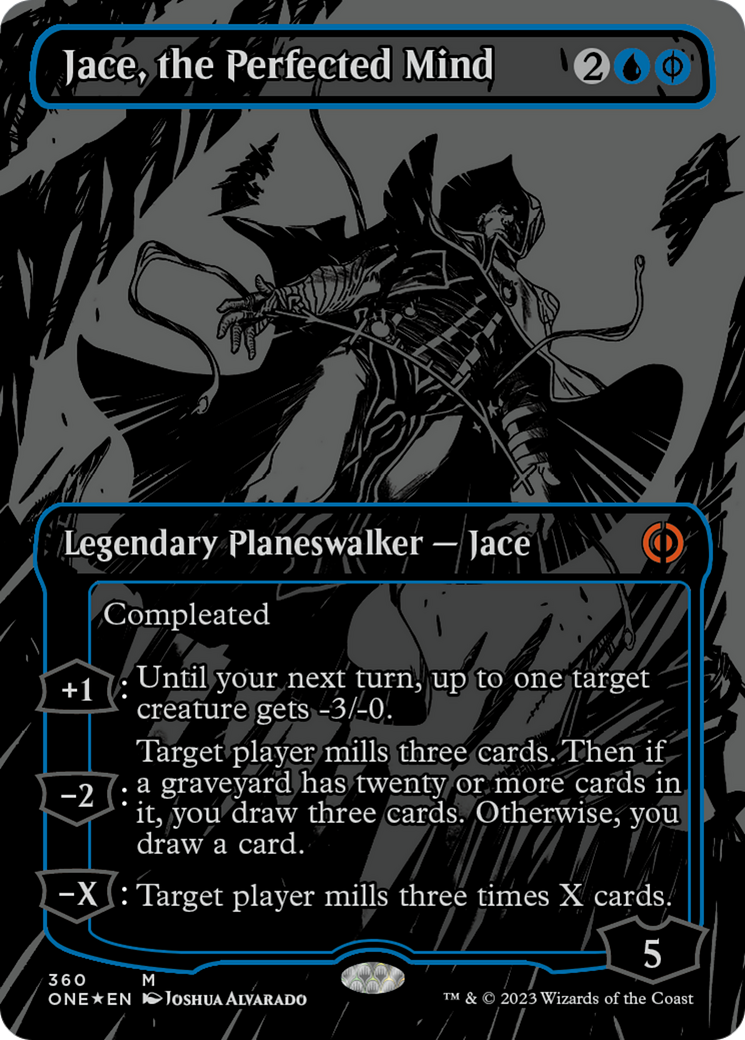 Jace, the Perfected Mind (Oil Slick Raised Foil) [Phyrexia: All Will Be One] | Gam3 Escape