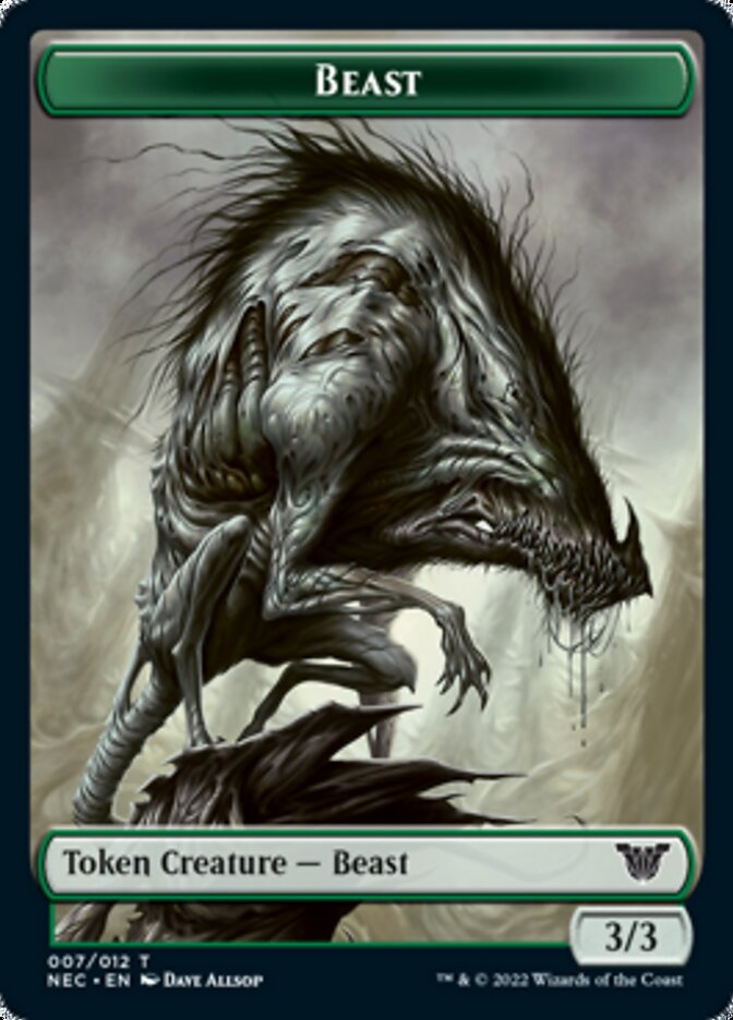 Beast // Treasure Double-sided Token [Kamigawa: Neon Dynasty Commander Tokens] | Gam3 Escape