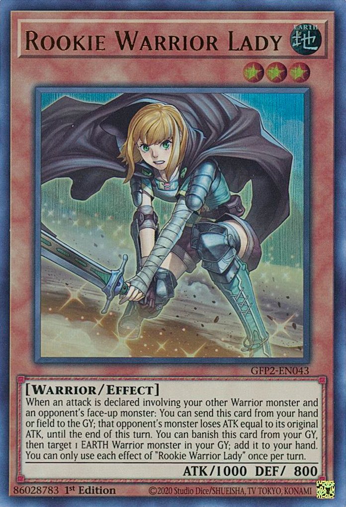 Rookie Warrior Lady [GFP2-EN043] Ultra Rare | Gam3 Escape