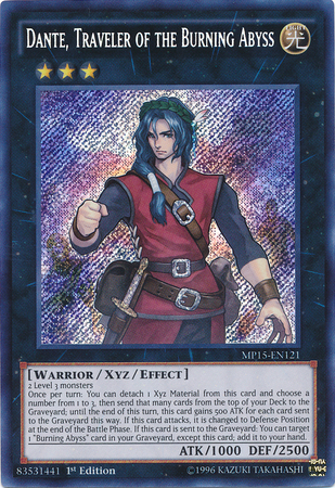 Dante, Traveler of the Burning Abyss [MP15-EN121] Secret Rare | Gam3 Escape