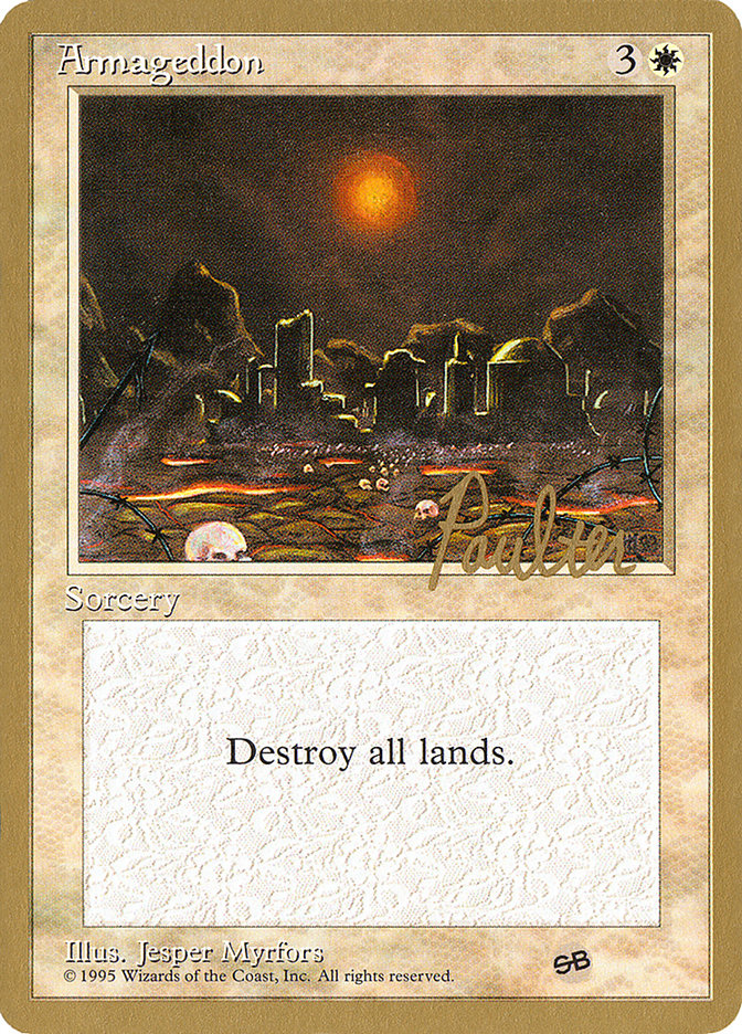 Armageddon (Preston Poulter) (SB) [Pro Tour Collector Set] | Gam3 Escape