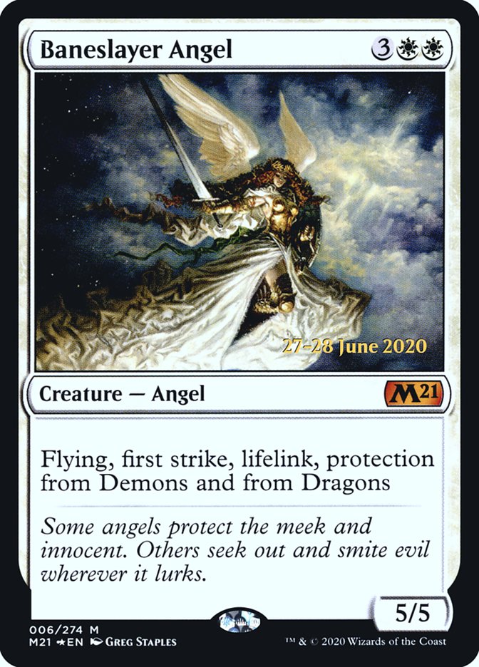 Baneslayer Angel  [Core Set 2021 Prerelease Promos] | Gam3 Escape