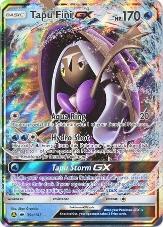 Tapu Fini GX (39/147) (Alternate card) (Jumbo Card) [Sun & Moon: Burning Shadows] | Gam3 Escape