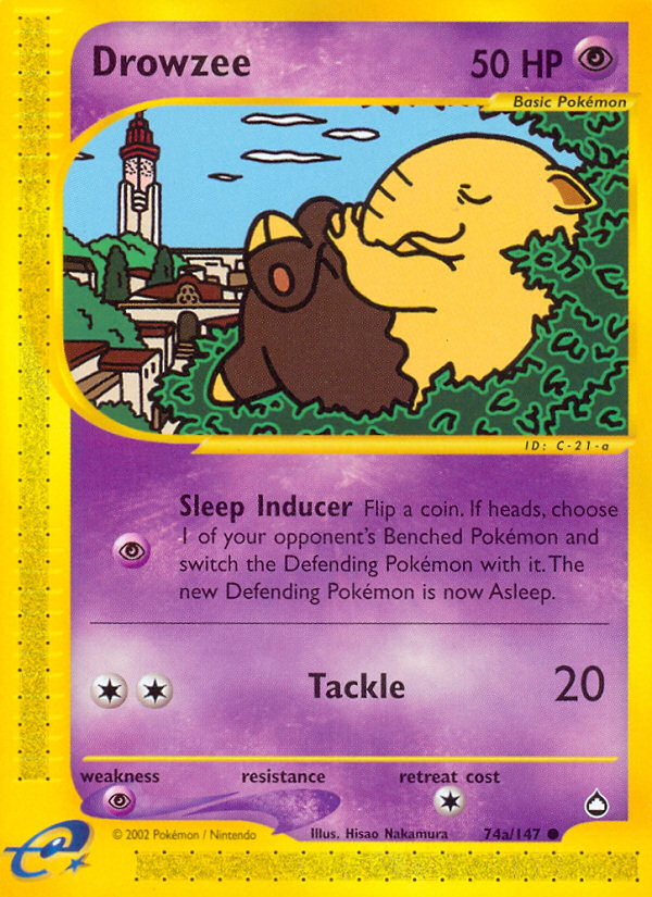 Drowzee (74a/147) [Aquapolis] | Gam3 Escape