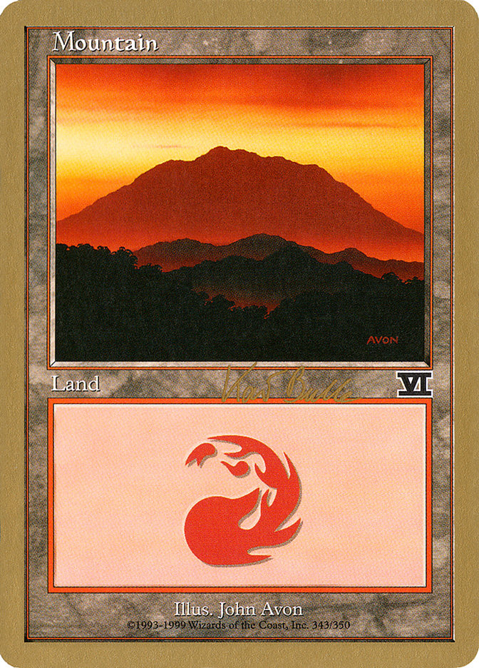 Mountain (kb343) (Kai Budde) [World Championship Decks 1999] | Gam3 Escape