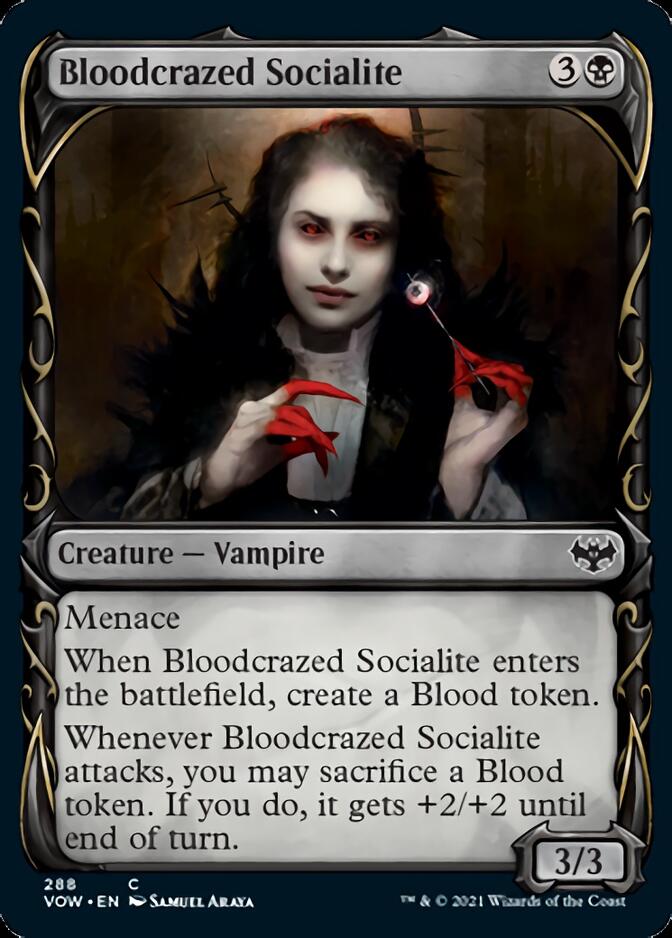 Bloodcrazed Socialite (Showcase Fang Frame) [Innistrad: Crimson Vow] | Gam3 Escape