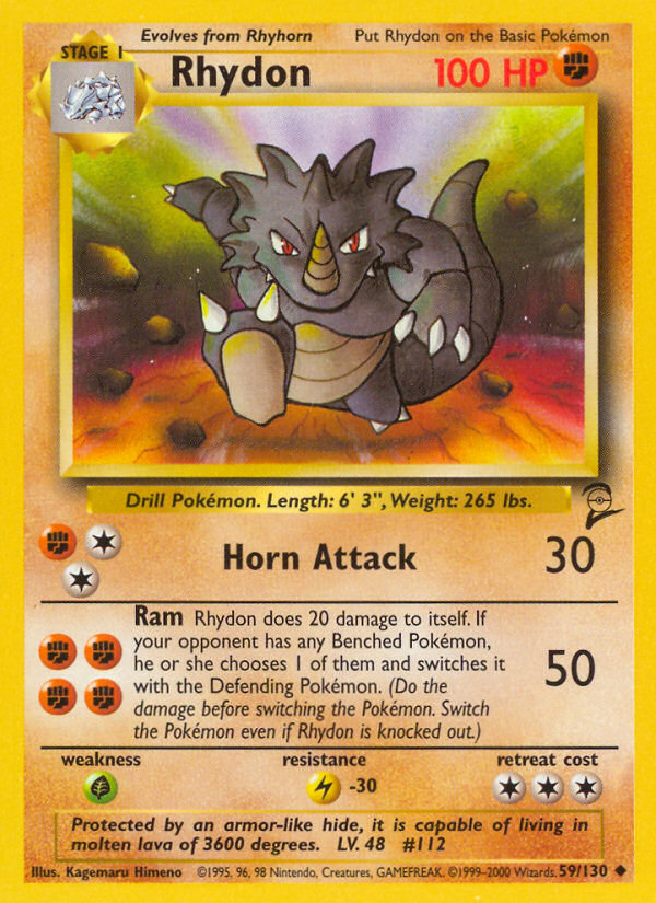 Rhydon (59/130) [Base Set 2] | Gam3 Escape