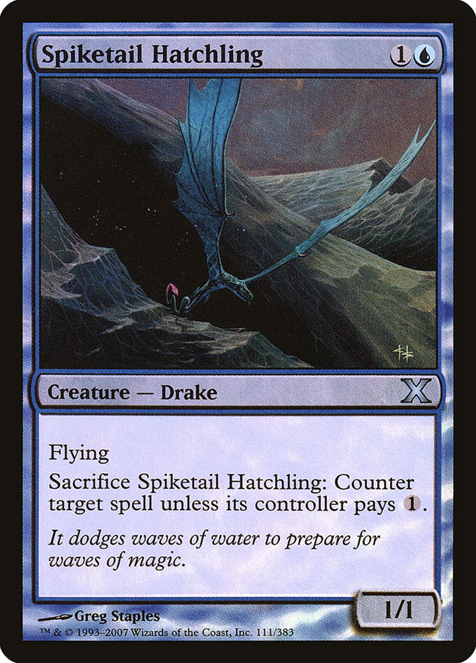 Spiketail Hatchling (Premium Foil) [Tenth Edition] | Gam3 Escape