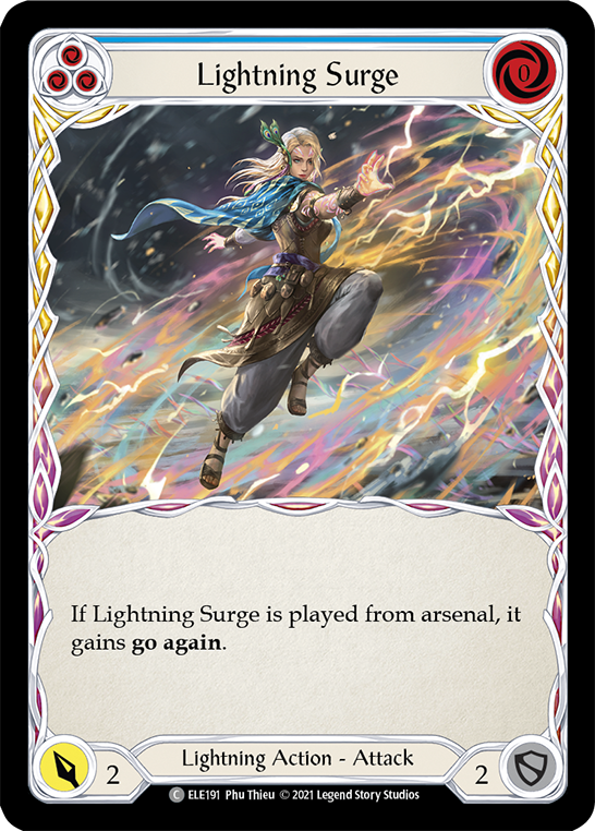 Lightning Surge (Blue) [ELE191] (Tales of Aria)  1st Edition Rainbow Foil | Gam3 Escape