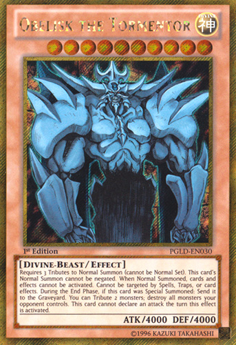 Obelisk the Tormentor [PGLD-EN030] Gold Secret Rare | Gam3 Escape