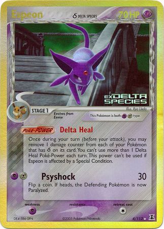 Espeon (4/113) (Delta Species) (Stamped) [EX: Delta Species] | Gam3 Escape