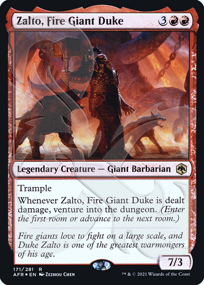 Zalto, Fire Giant Duke (Ampersand Promo) [Dungeons & Dragons: Adventures in the Forgotten Realms Promos] | Gam3 Escape