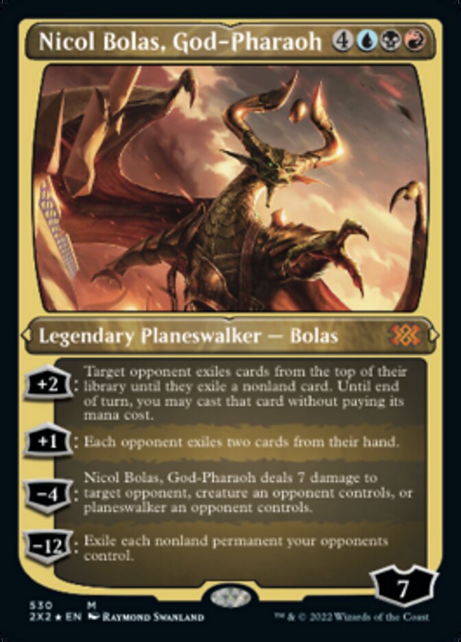 Nicol Bolas, God-Pharaoh (Foil Etched) [Double Masters 2022] | Gam3 Escape