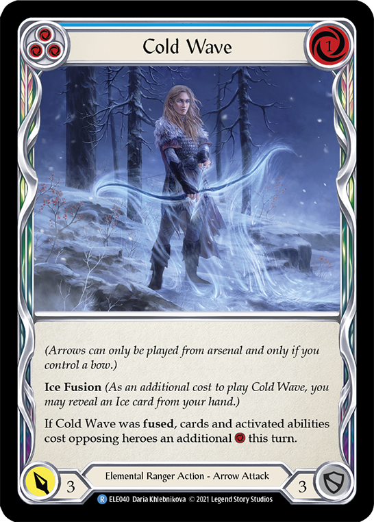 Cold Wave (Blue) [ELE040] (Tales of Aria)  1st Edition Rainbow Foil | Gam3 Escape