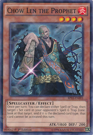 Chow Len the Prophet (Shatterfoil) [BP03-EN093] Rare | Gam3 Escape