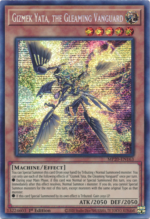 Gizmek Yata, the Gleaming Vanguard [MP20-EN163] Prismatic Secret Rare | Gam3 Escape