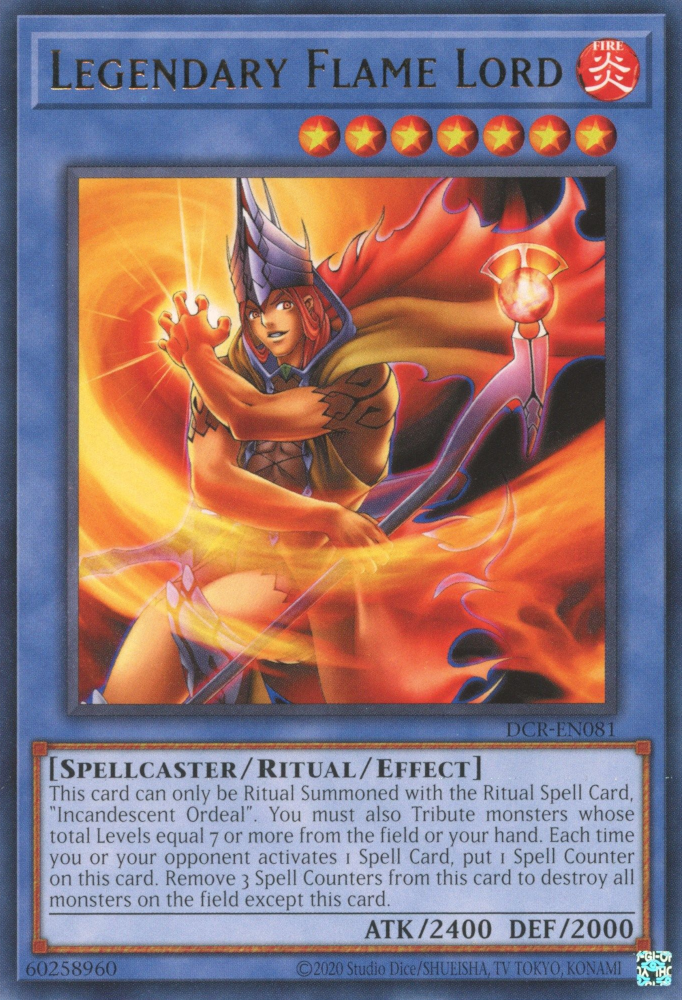 Legendary Flame Lord [DCR-EN081] Rare | Gam3 Escape