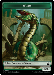 Elf Knight // Wurm Double-Sided Token [Ravnica Remastered Tokens] | Gam3 Escape