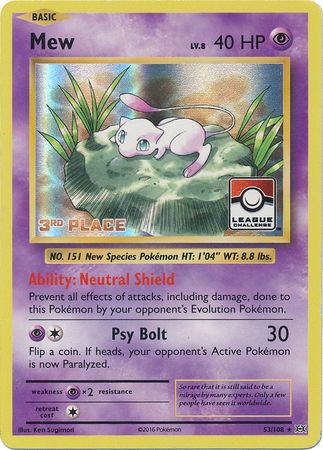 Mew (53/108) (League Promo 3rd Place) [XY: Evolutions] | Gam3 Escape