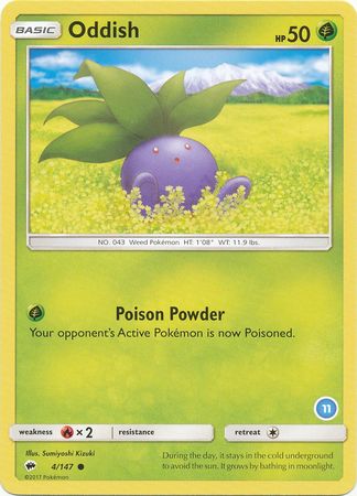 Oddish (4/147) (Deck Exclusive #11) [Sun & Moon: Trainer Kit - Alolan Ninetales] | Gam3 Escape