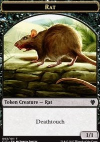 Rat (003) // Cat (001) Double-sided Token [Commander 2017 Tokens] | Gam3 Escape
