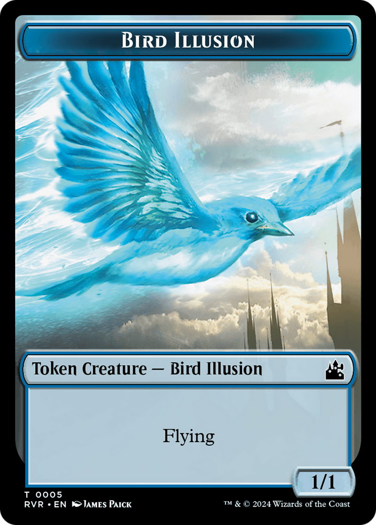 Bird Illusion Token [Ravnica Remastered Tokens] | Gam3 Escape