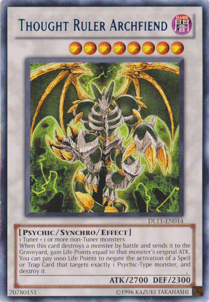 Thought Ruler Archfiend (Blue) [DL11-EN014] Rare | Gam3 Escape