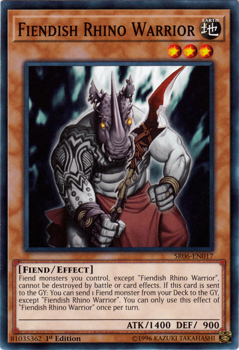 Fiendish Rhino Warrior [SR06-EN017] Common | Gam3 Escape