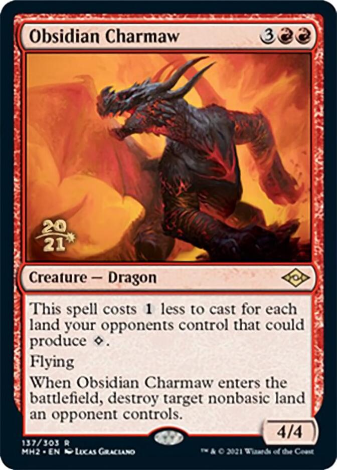 Obsidian Charmaw [Modern Horizons 2 Prerelease Promos] | Gam3 Escape