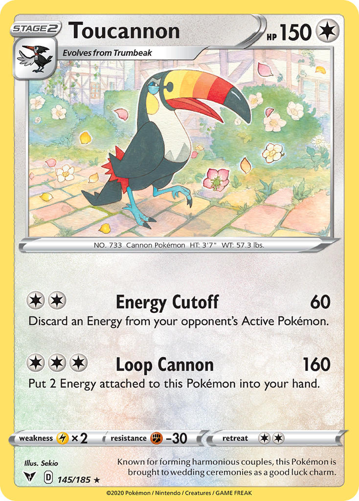 Toucannon (145/185) [Sword & Shield: Vivid Voltage] | Gam3 Escape
