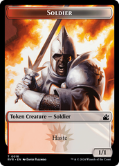 Elf Knight // Soldier Double-Sided Token [Ravnica Remastered Tokens] | Gam3 Escape