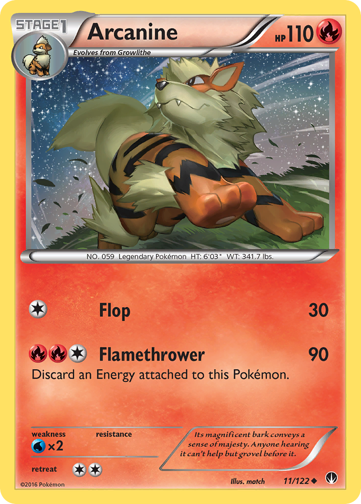 Arcanine (11/122) [XY: BREAKpoint] | Gam3 Escape