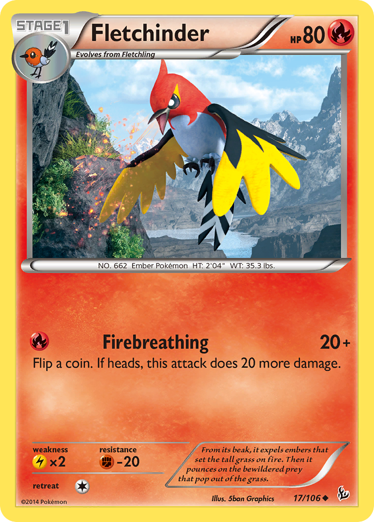 Fletchinder (17/106) [XY: Flashfire] | Gam3 Escape