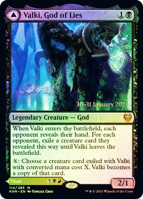 Valki, God of Lies // Tibalt, Cosmic Impostor  [Kaldheim Prerelease Promos] | Gam3 Escape