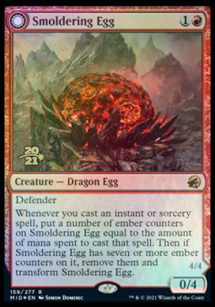 Smoldering Egg // Ashmouth Dragon [Innistrad: Midnight Hunt Prerelease Promos] | Gam3 Escape