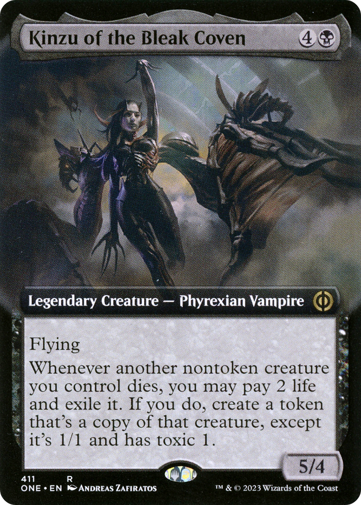 Kinzu of the Bleak Coven (Extended Art) [Phyrexia: All Will Be One] | Gam3 Escape