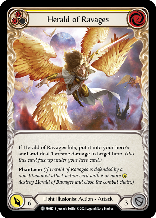 Herald of Ravages (Yellow) [MON018] 1st Edition Normal | Gam3 Escape