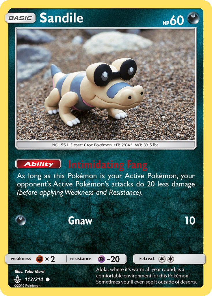 Sandile (113/214) [Sun & Moon: Unbroken Bonds] | Gam3 Escape